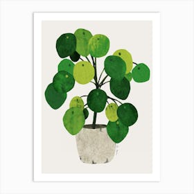 Pilea plant Art Print