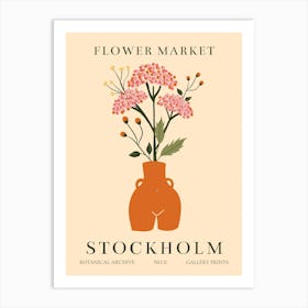 Flower Market Stockholm Art Print