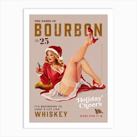 Babes Of Bourbon Vol 25 Holiday Cheers Art Print