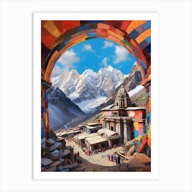 Nepali Village Art Print