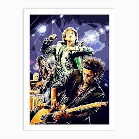 Rolling Stones band music 1 Art Print