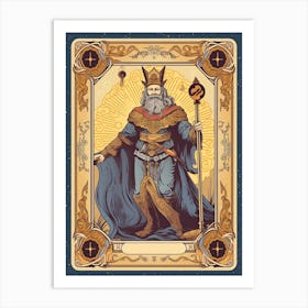 The King Tarot Card Art Print