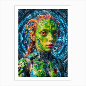 Cyborg Girl 1 Art Print