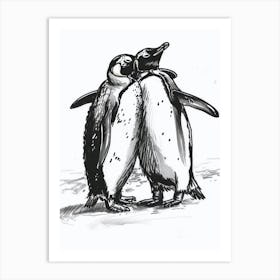 King Penguin Huddling For Warmth 3 Art Print