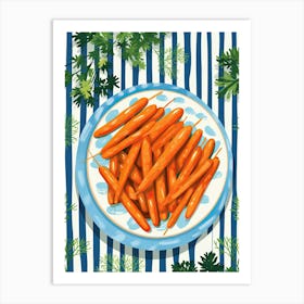 Carrots Summer Illustration 2 Art Print