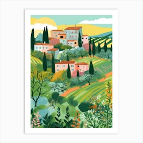 Tuscany, Italy Illustration Art Print