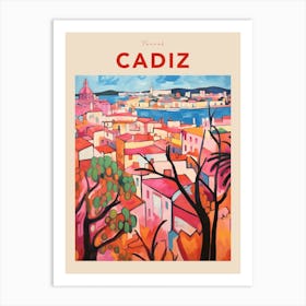 Cadiz Spain 3 Fauvist Travel Poster Art Print