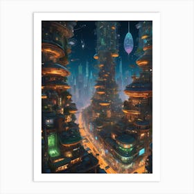 Futuristic City 5 Art Print