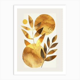 Golden Leaves 33 Art Print