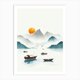 Misty Mountains Art Print