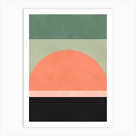 Color geometry in harmony H Art Print