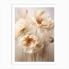 Boho Dried Flowers Peony 5 Art Print