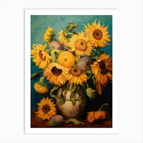 Sunflowers Inspired by Van Gogh  Art Print