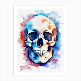 Watercolor Skull Art Print