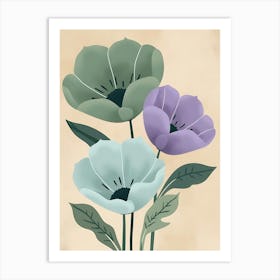 Three Flowers 8 Art Print