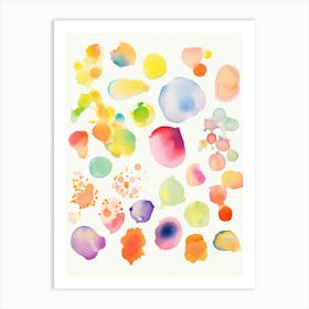 Watercolor Splatters 4 Art Print