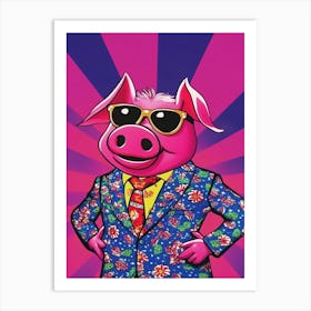 Pig In A Suit Art Print