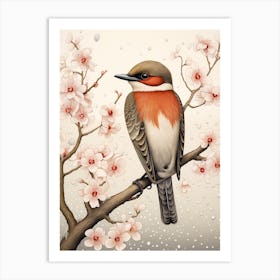 Bird Illustration Kingfisher 1 Art Print
