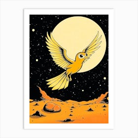 Bird On Mars -Abstract Art Print