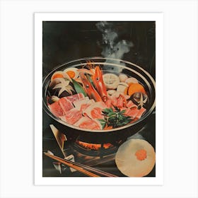 Sukiyaki Japanese Dish Mid Century Modern 3 Art Print