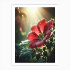 Red Flower In The Sun Art Print