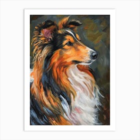 Shetland Sheepdog Acrylic Painting 5 Art Print