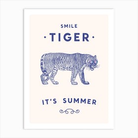 Smile Tiger Art Print
