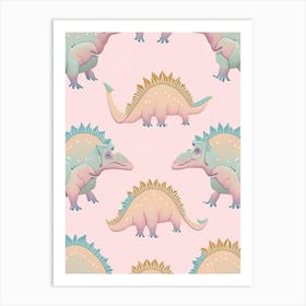 Pachycephalosaurus Jungle Dinosaur Art Print