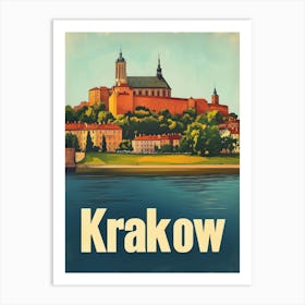 Aihrgdesign A Vintage Travel Poster Of Krakow 4 Art Print