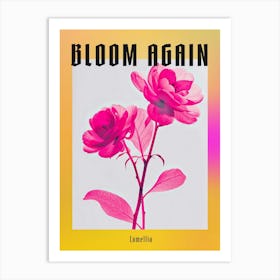 Hot Pink Camellia 2 Poster Art Print