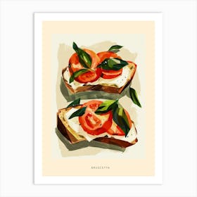 Bruscetta Art Deco Poster Art Print