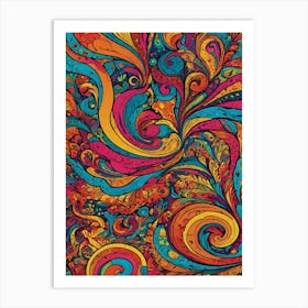 Psychedelic Swirls 9 Art Print