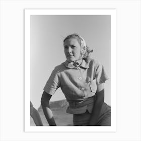 Girl At Bean Day Rodeo, Wagon Mound, New Mexico By Russell Lee Art Print