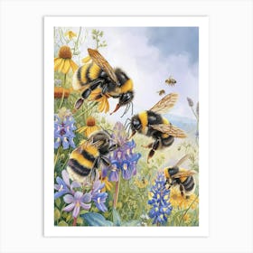 Bumblebee Storybook Illustration 23 Art Print