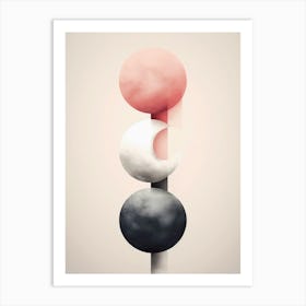 modern minimal planets Art Print