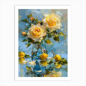 'Roses And Lemons' Art Print