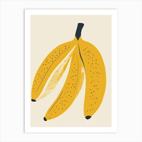 Bananas Close Up Illustration 4 Art Print