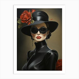 Lady In Black art print Art Print