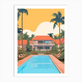 Dominican Republic Travel Illustration Art Print