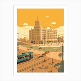 Karachi Pakistan Travel Illustration 2 Art Print