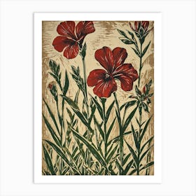 Red Geraniums Art Print