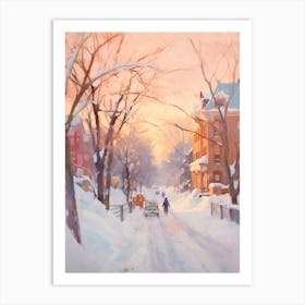 Dreamy Winter Painting Montreal Canada 1 Art Print