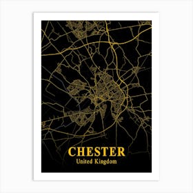 Chester Gold City Map 1 Art Print