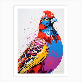 Andy Warhol Style Bird Pheasant 4 Art Print