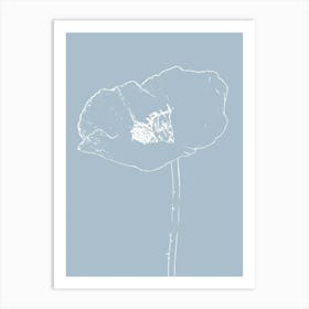 Poppy Line Drawing - Open Art Print