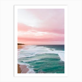 Blacksmiths Beach, Australia Pink Photography 1 Art Print
