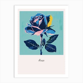 Rose 1 Square Flower Illustration Poster Art Print