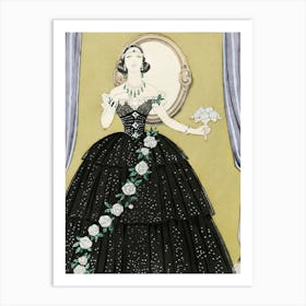 Lady In Black 1 Art Print