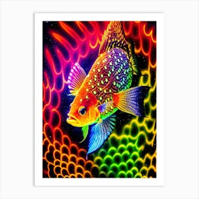 Psychedelic Fish Art Print