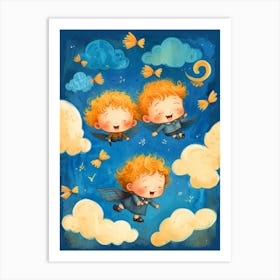 Little Angels In The Sky Art Print